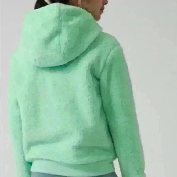 Athleta Girl So Snug Sherpa‎ Hoodie  with Pockets Green size XXL (16) - Picture 3 of 11